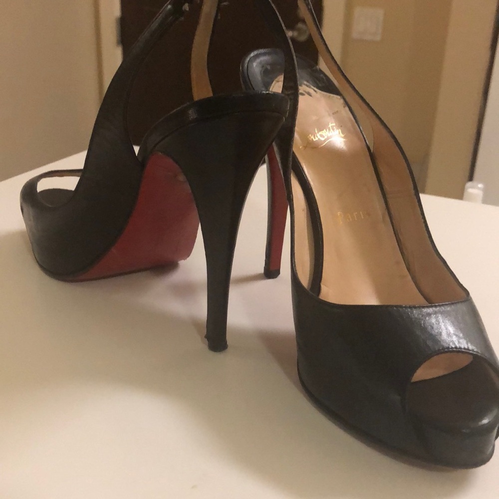 Christian Louboutin open toe high sling backs